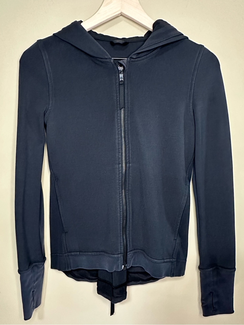 Lululemon City Trek Jacket Black Size 2 Full Zip Back Vent Hoodie